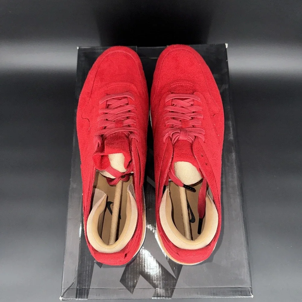 Nike Air Max 1 Royal Gym Red Size 10.5 847671 661 Sneaker Suede - Picture 7 of 16